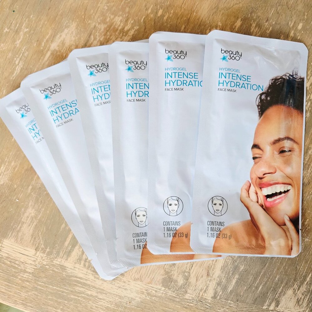 KOREAN BEAUTY 360 HYDROGEL INTENSE HYDRATION FACE MASK LOT OF 6 NEW IN PACKAGE
